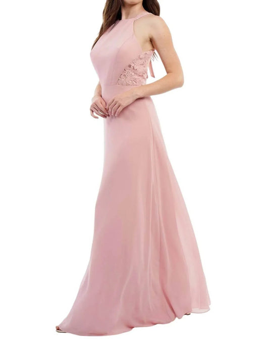 Charlotte Chiffon & Lace Long Bridesmaid Dress