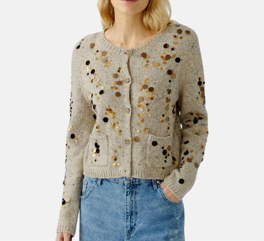 Cardigan Sequin Top