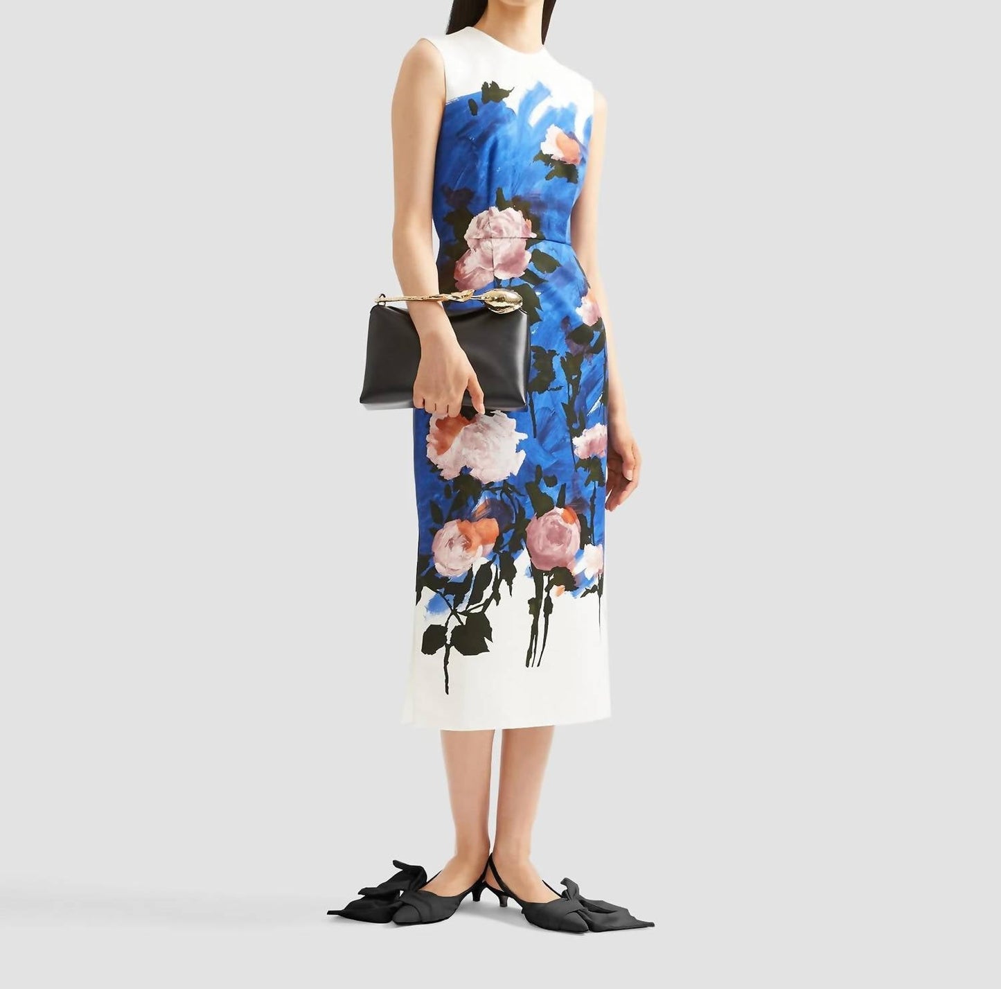 Ärmelloses Bleistift-Midikleid