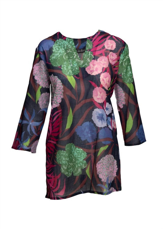 Hydrangea V-neck Tunic