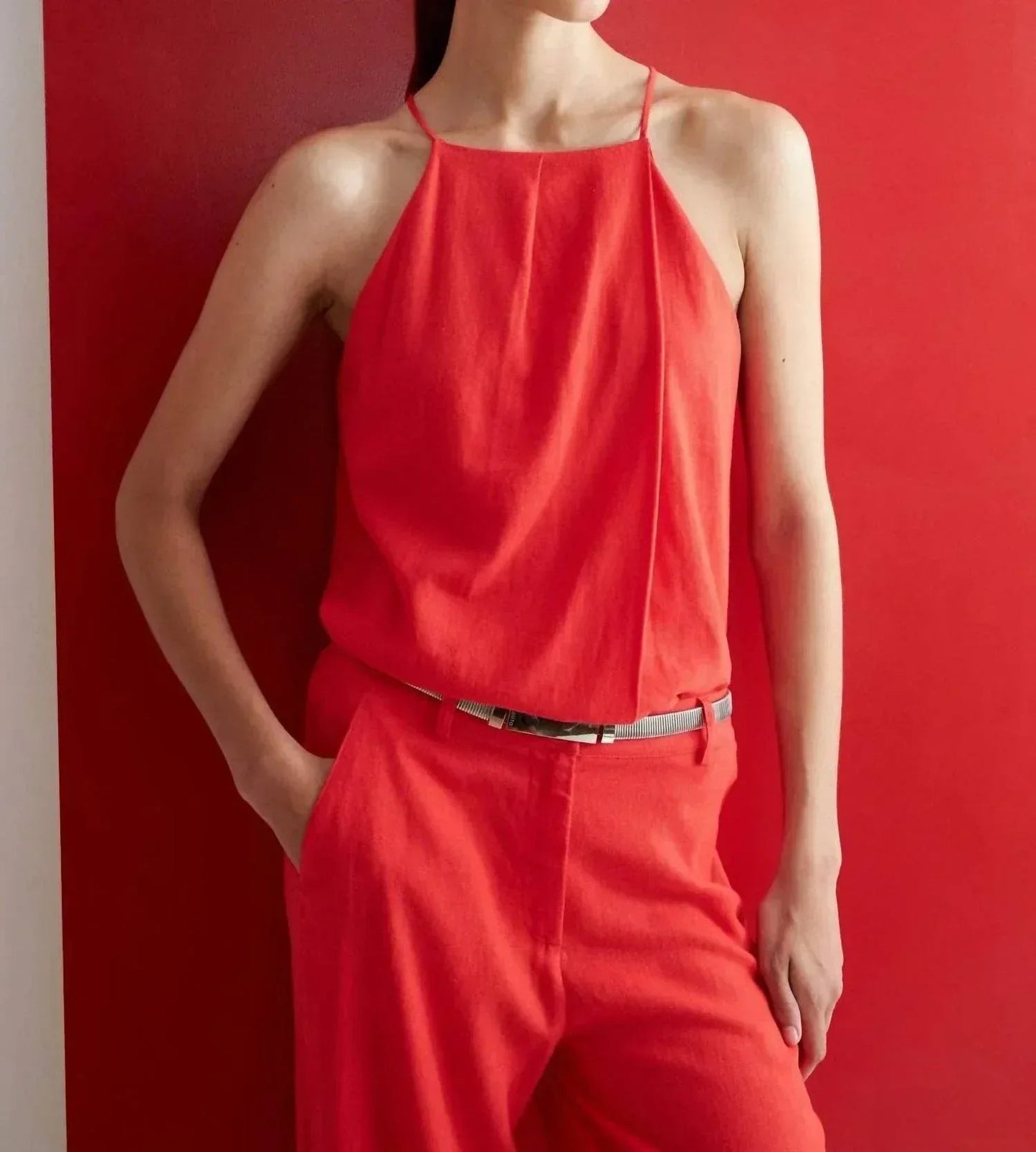 Linen Halter Top
