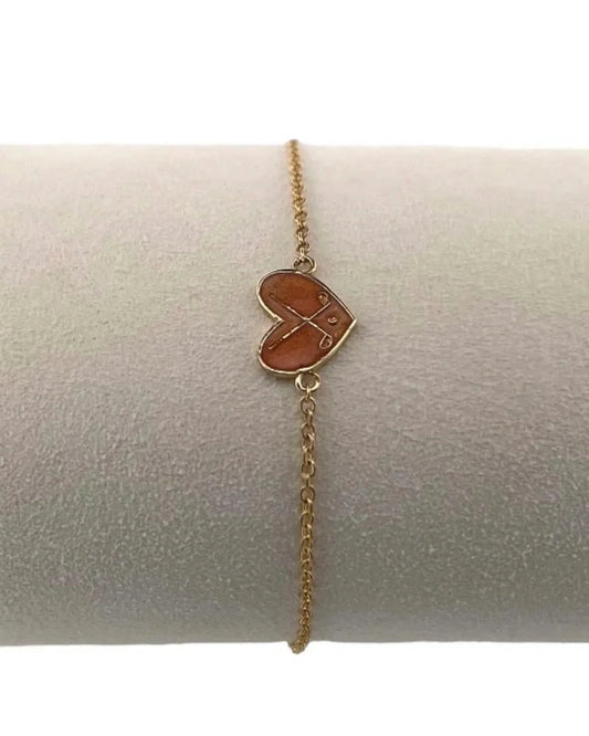 Women's Golf Enamel Heart Bracelet