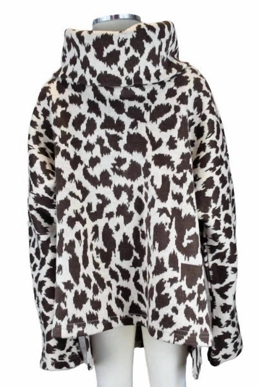Jacquard-Tunika-Top mit Rollkragen für Mädchen