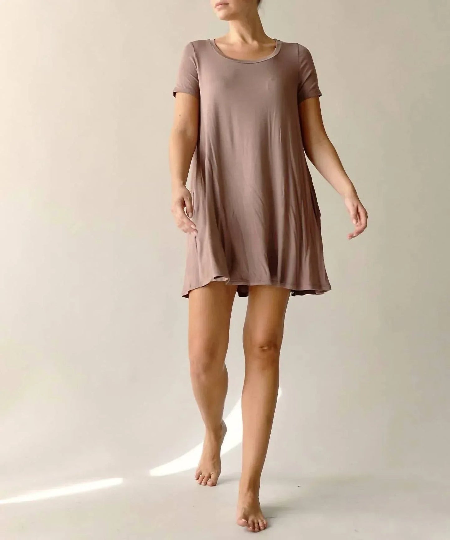 Bamboo Shift Mini Dress