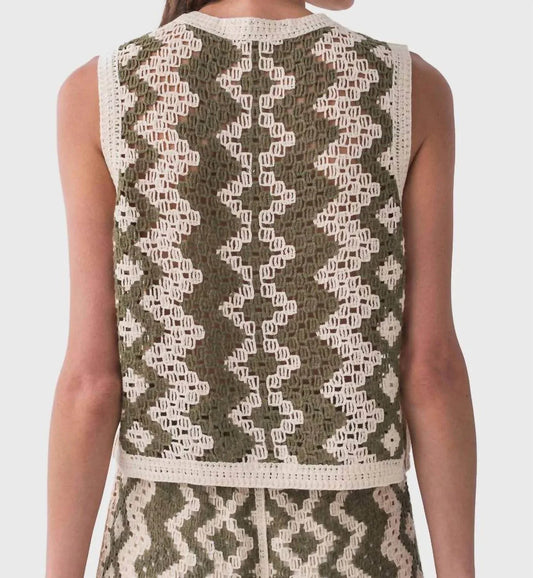 Crochet Button Vest