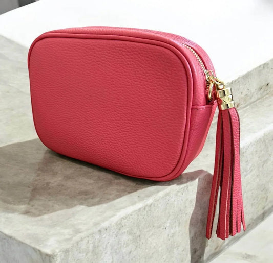 Women's Leather Camera Style Crossbody Bag