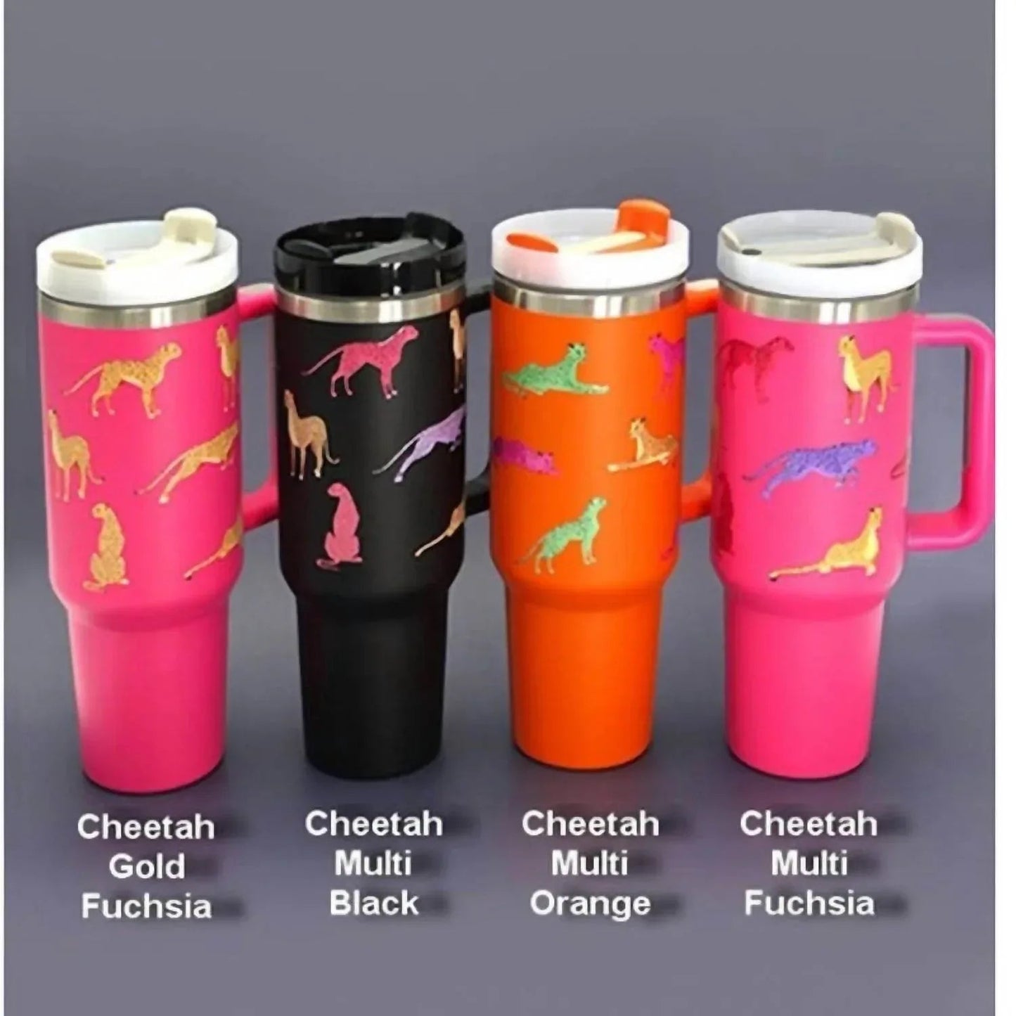 Cheetah Print 40 Oz Stainless Steel Insulated Tumbler