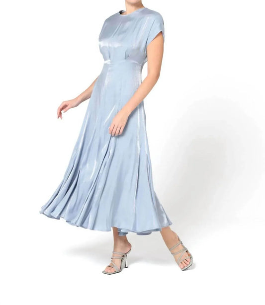 Aimee Foiled-finish Midi Dress