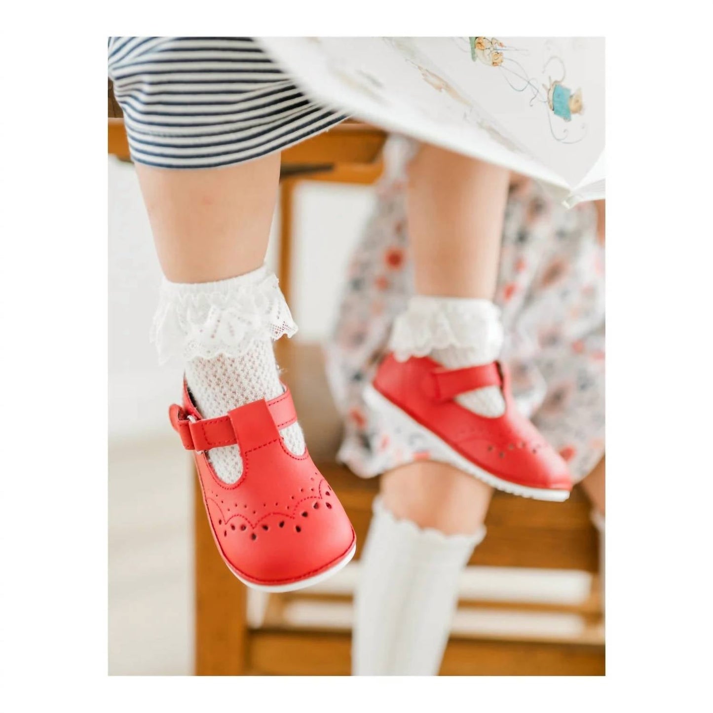 Baby-Mädchen Mary-Jane-Schuhe mit Vogelmotiv