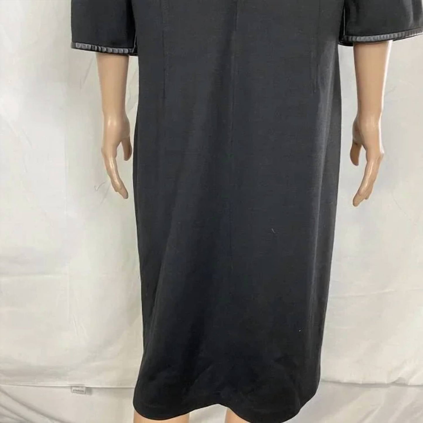 Women’s Leather-trim Sheath Midi Dress