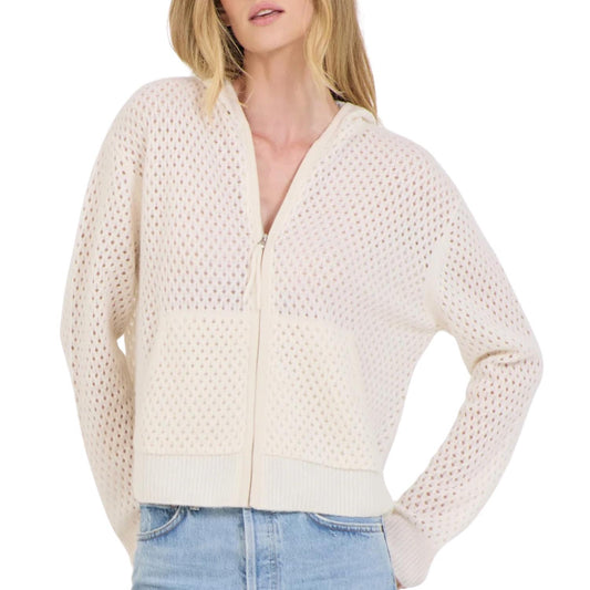 Fox Cashmere Mesh Hoodie