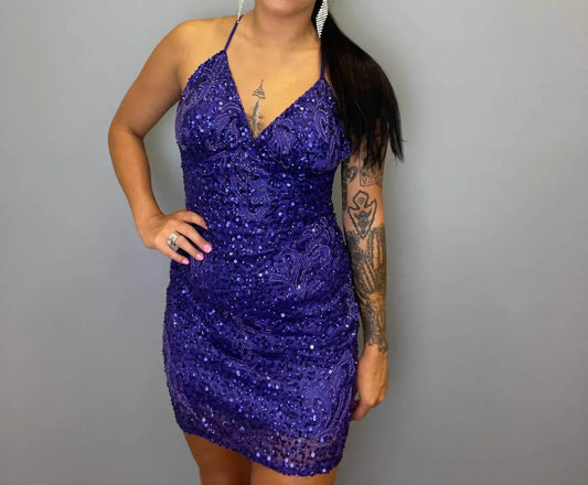 Beaded Short Cocktail Dress