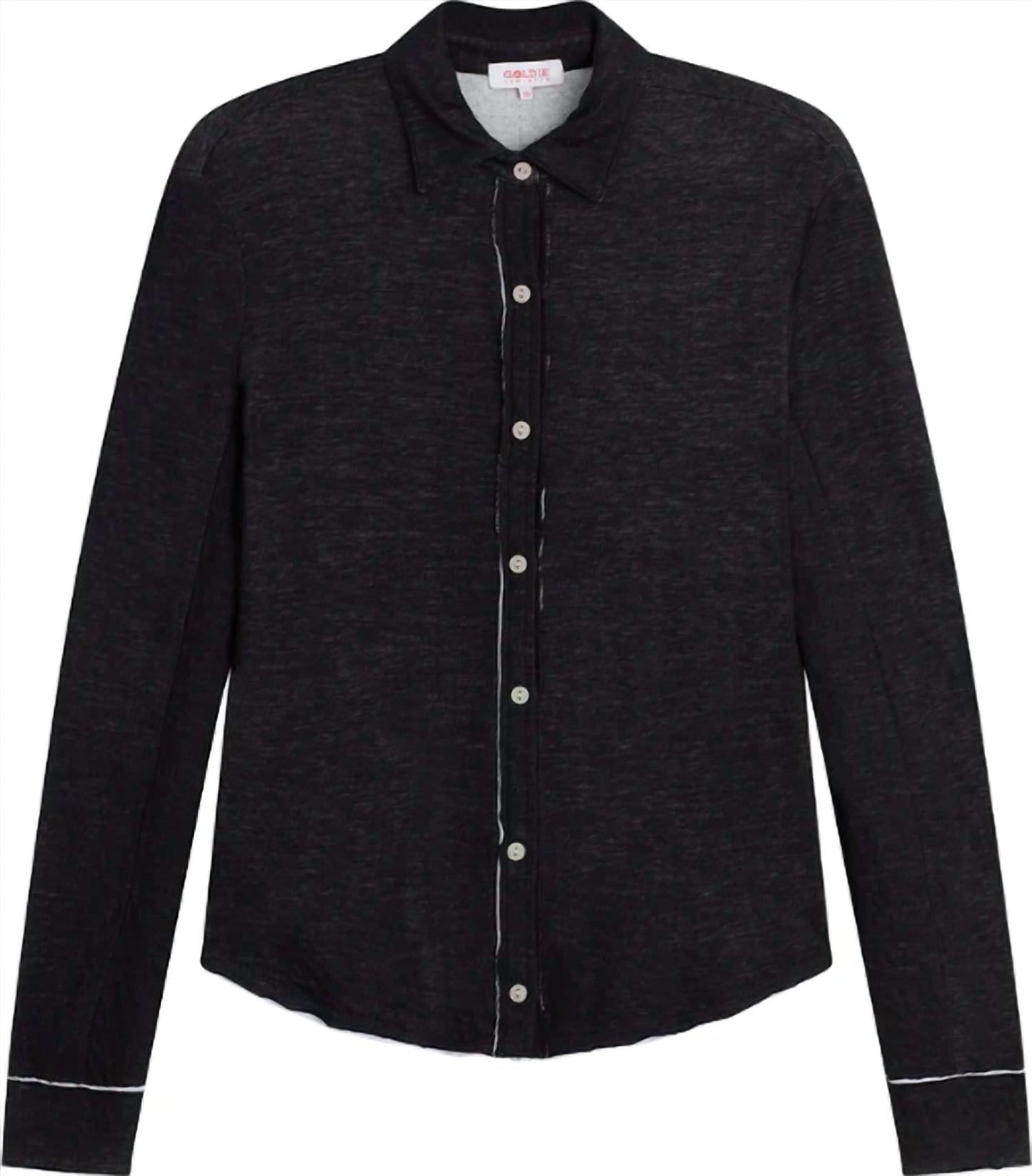 Sienna Double-Layer Jersey-Hemd mit Knöpfen