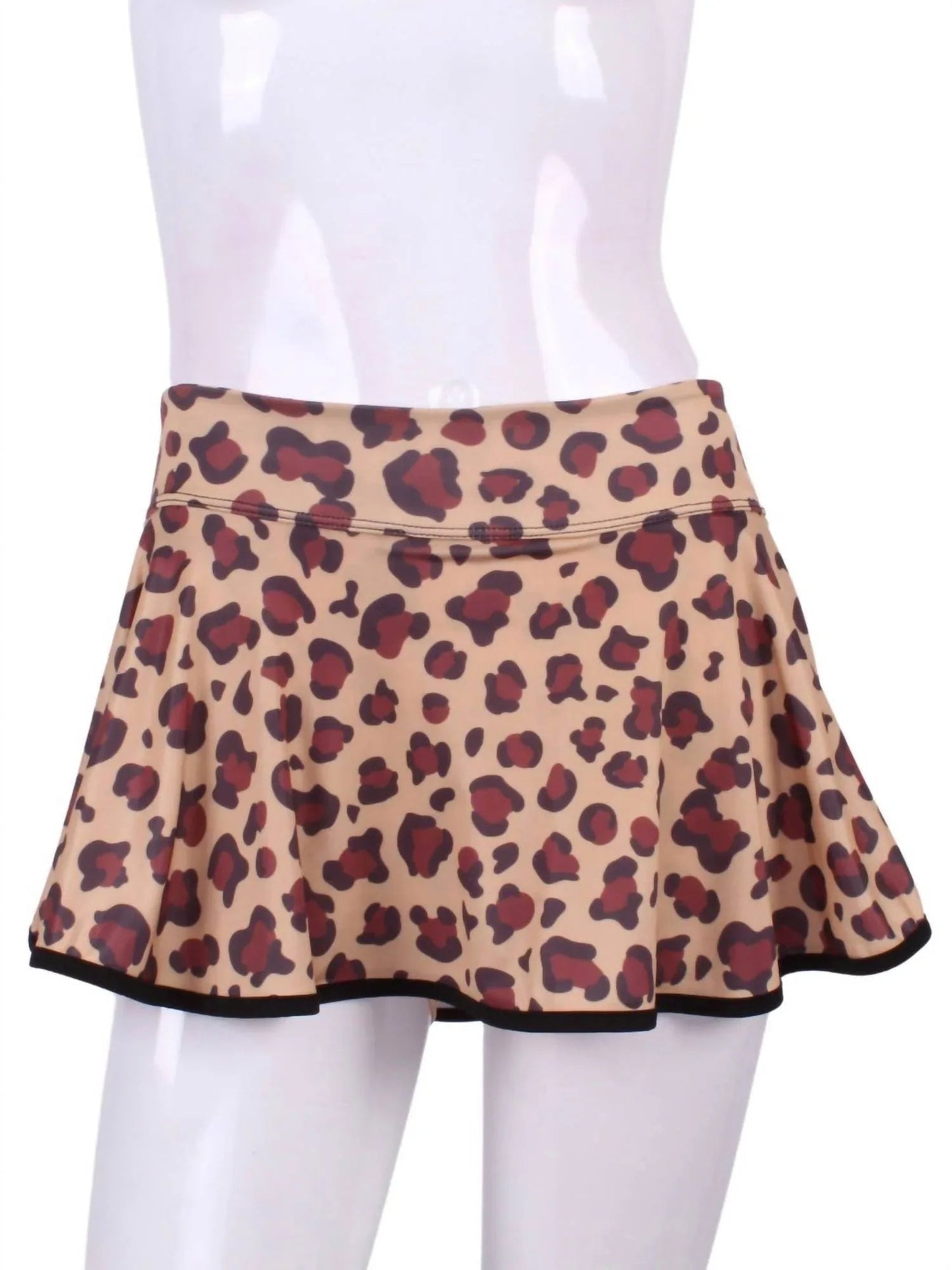 Damen Tennisrock Leopard Love O