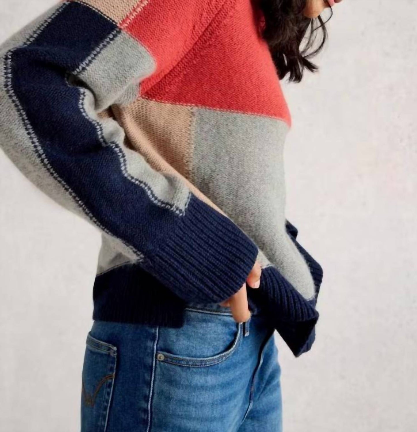 Mary Colorblock Rollkragenpullover