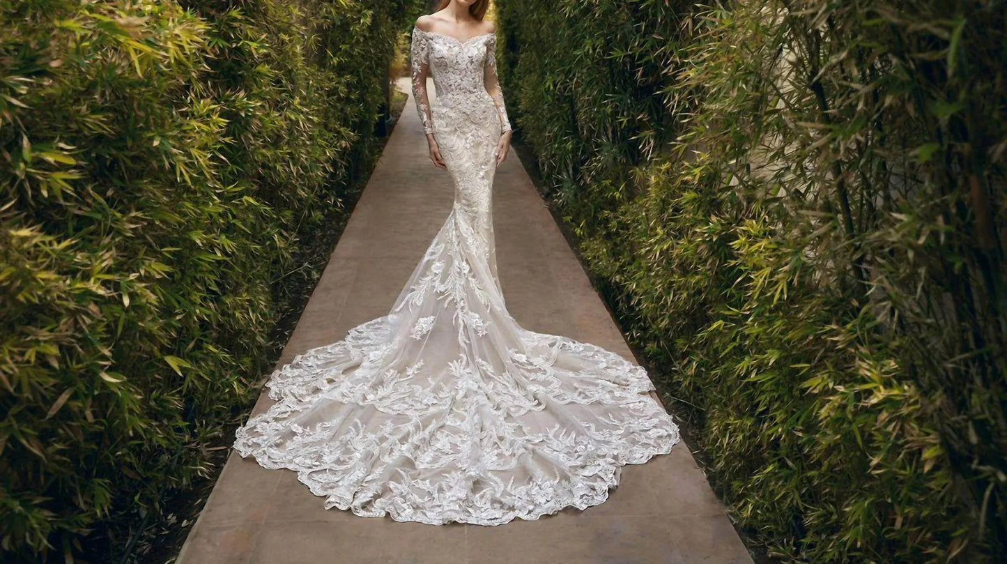 Lace Embellished Sheer Gown