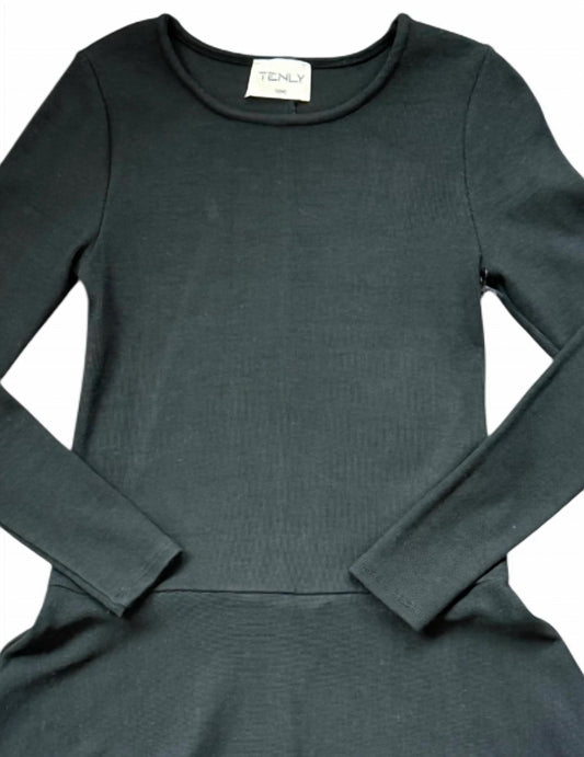 Mädchen Rayon Rib Langarm-Tankkleid