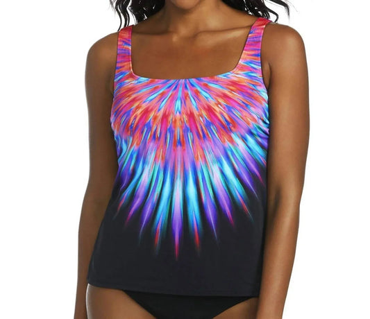 Birds Of A Feather Square Neck Tankini Top