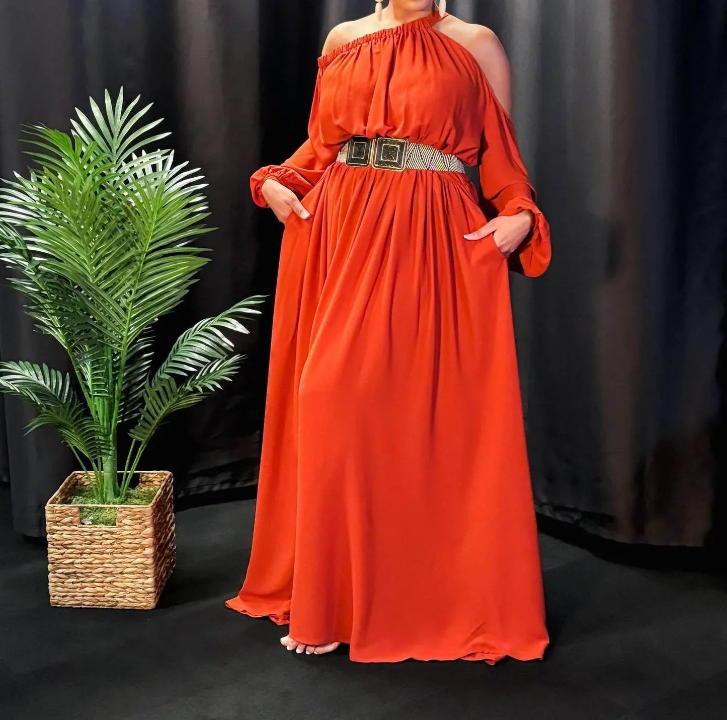 Maxikleid „Rostfarbene Ausstrahlung“