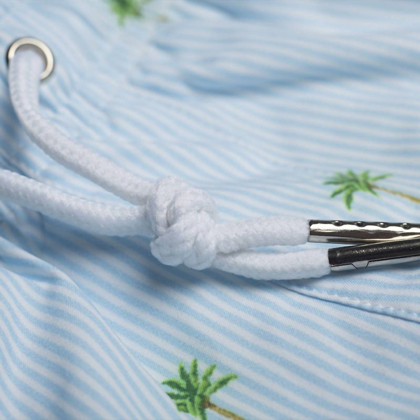Herren-Badeshorts mit Palmstreifen