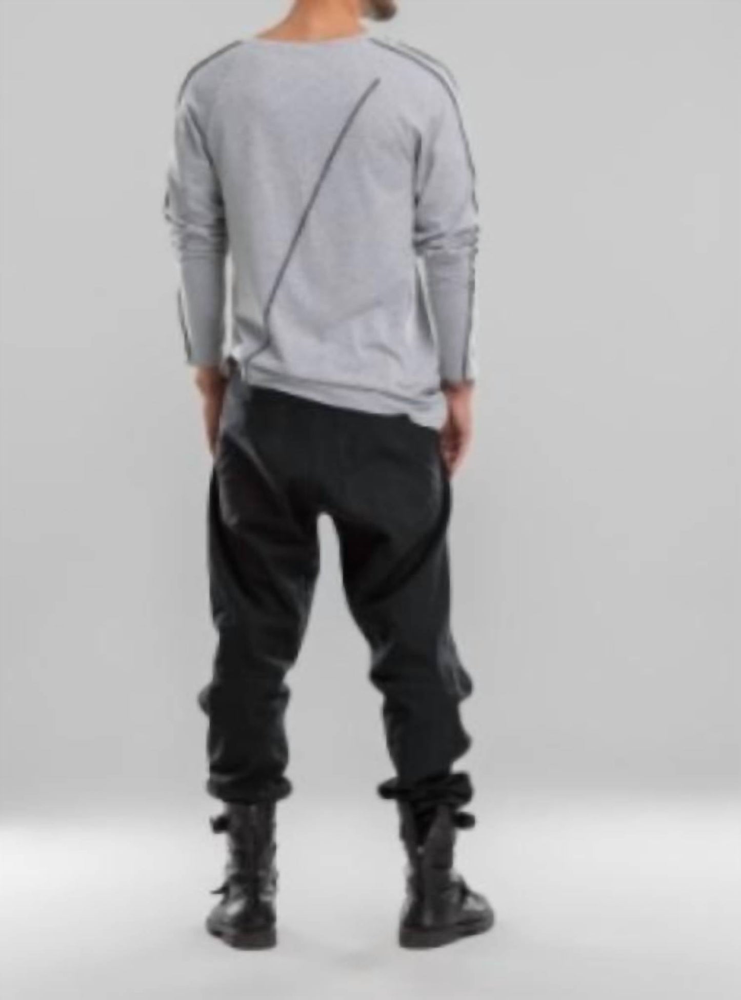 Long Sleeve Melange Asymmetric Jumper