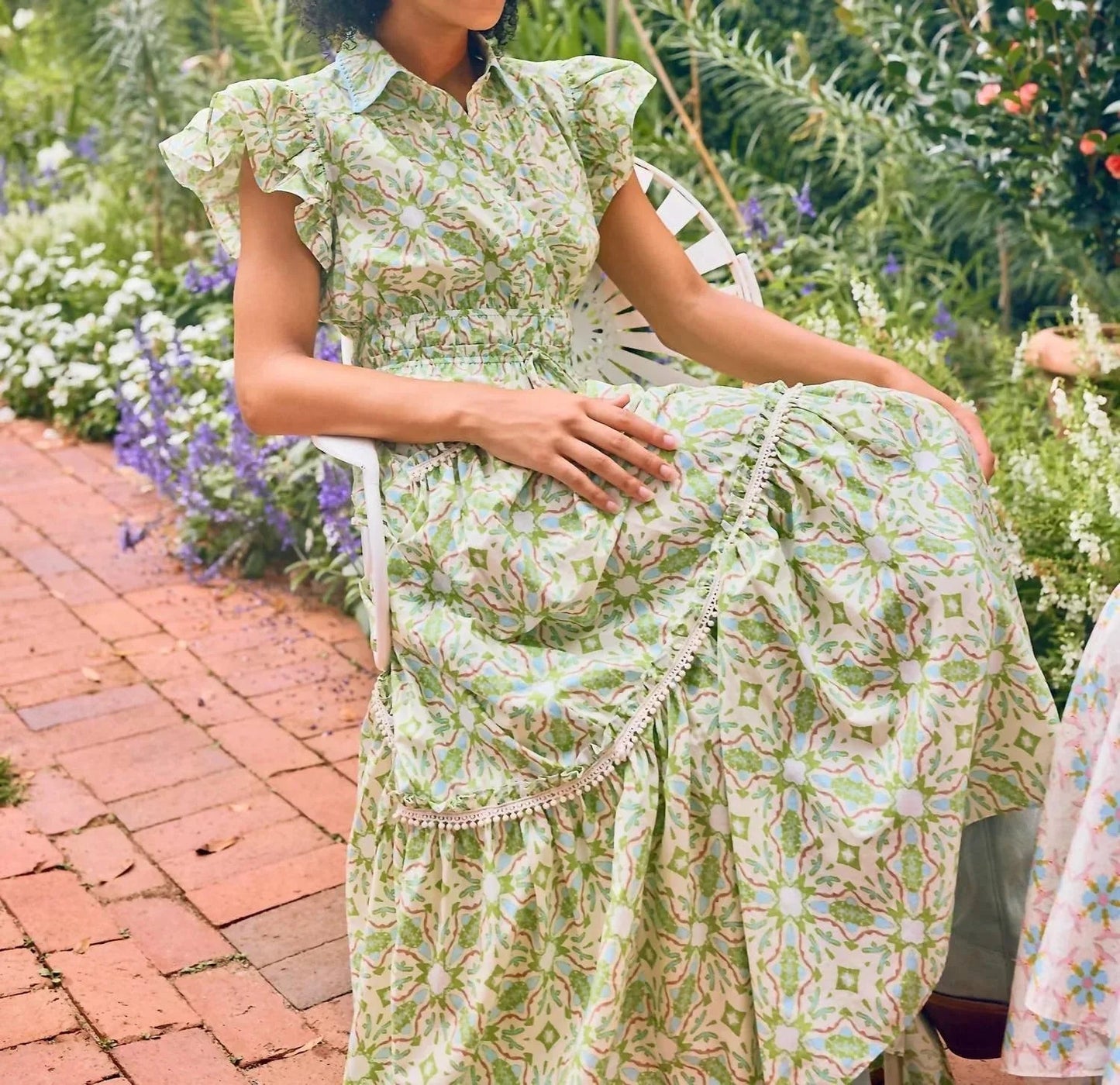 Flutter Sleeve Midi Dress