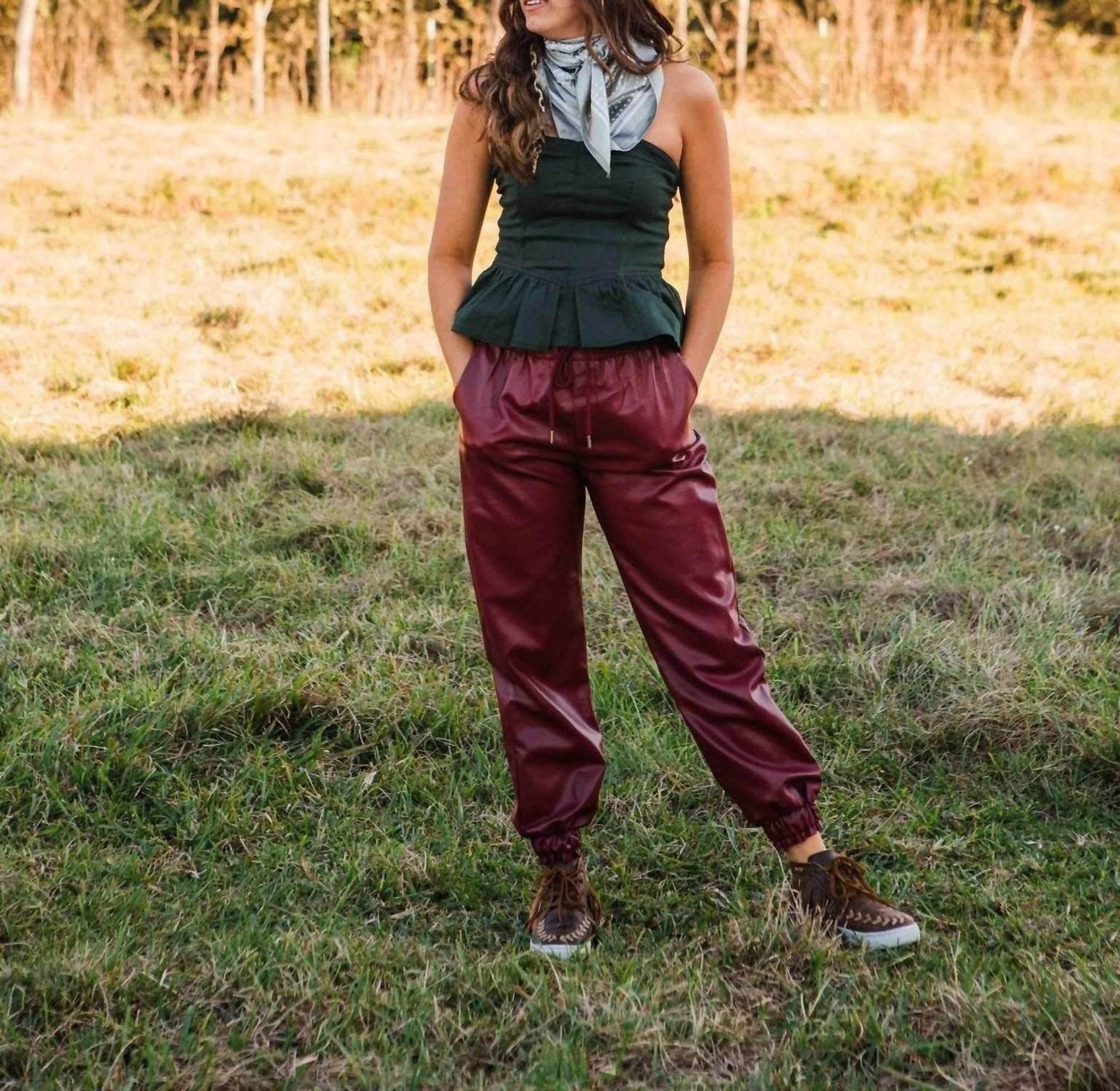 Ruby Jogginghose aus Kunstleder