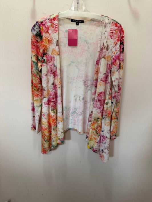 Women's Floral Open Front Knit Cardigan