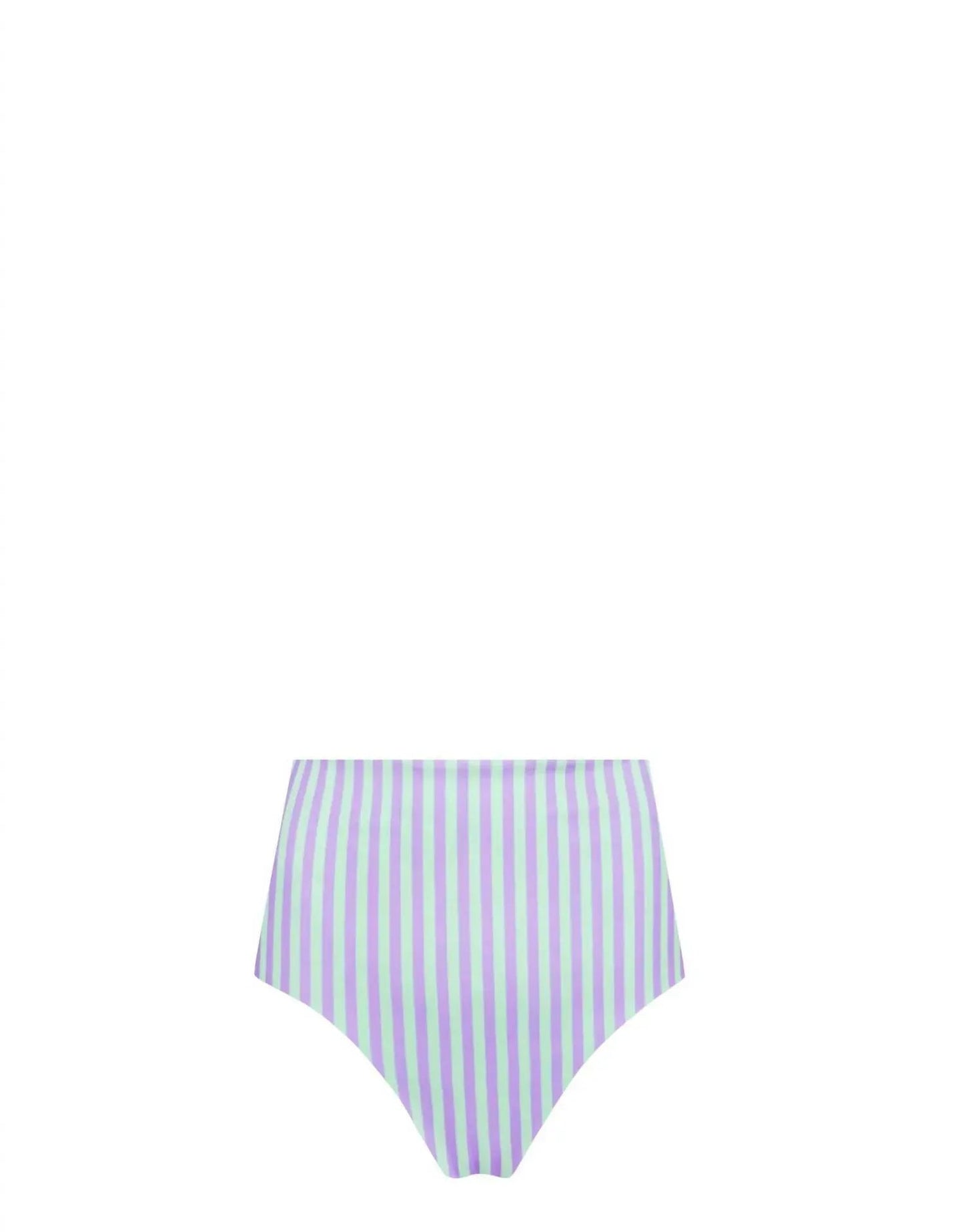 Wende-Bikinihose für Damen, hoher Bund, Kompression