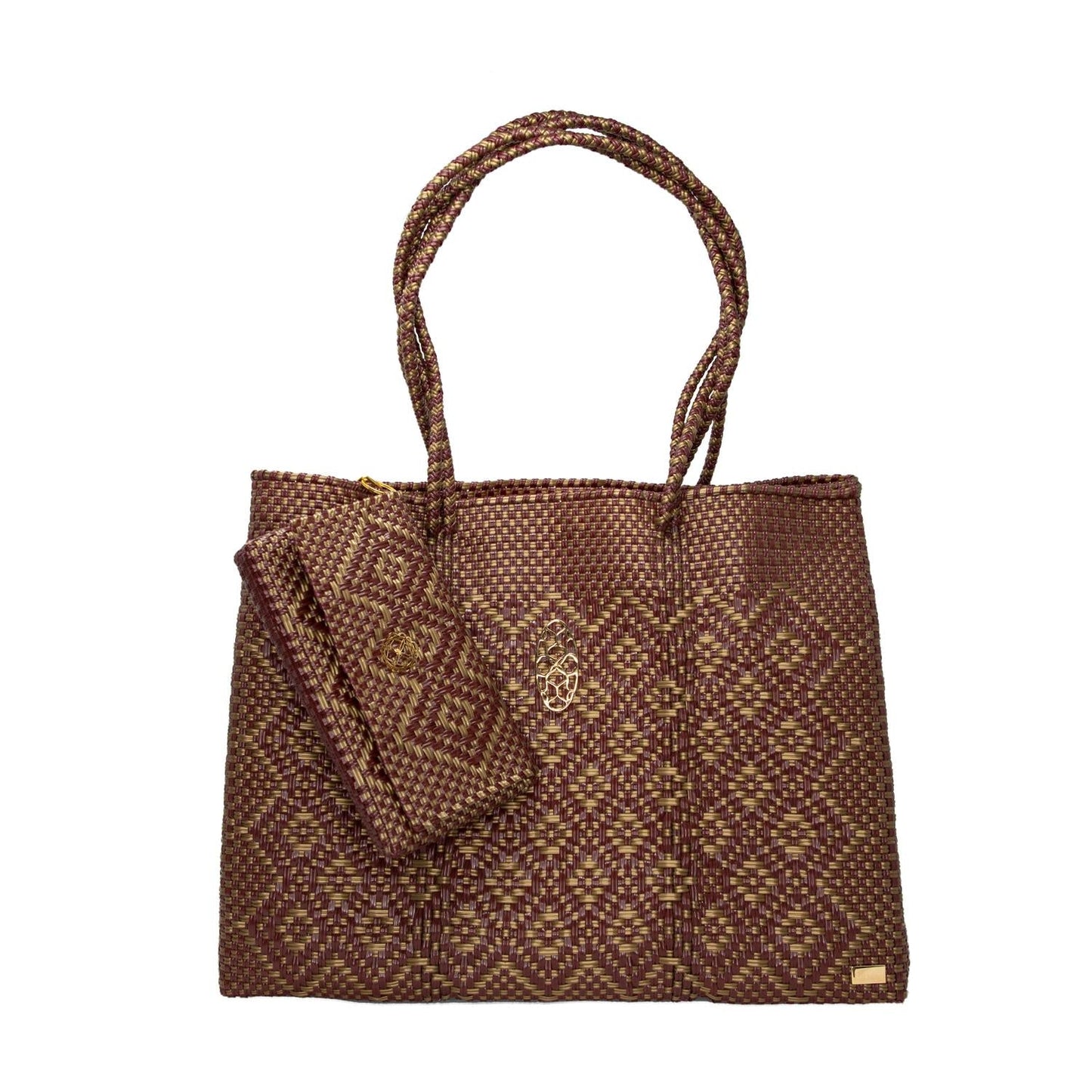 Azteken-Beutel-Handtasche mit passendem Täschchen für Damen