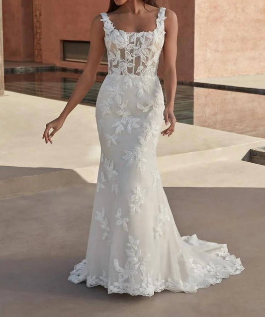 Beaded Lace & Tulle Wedding Dress