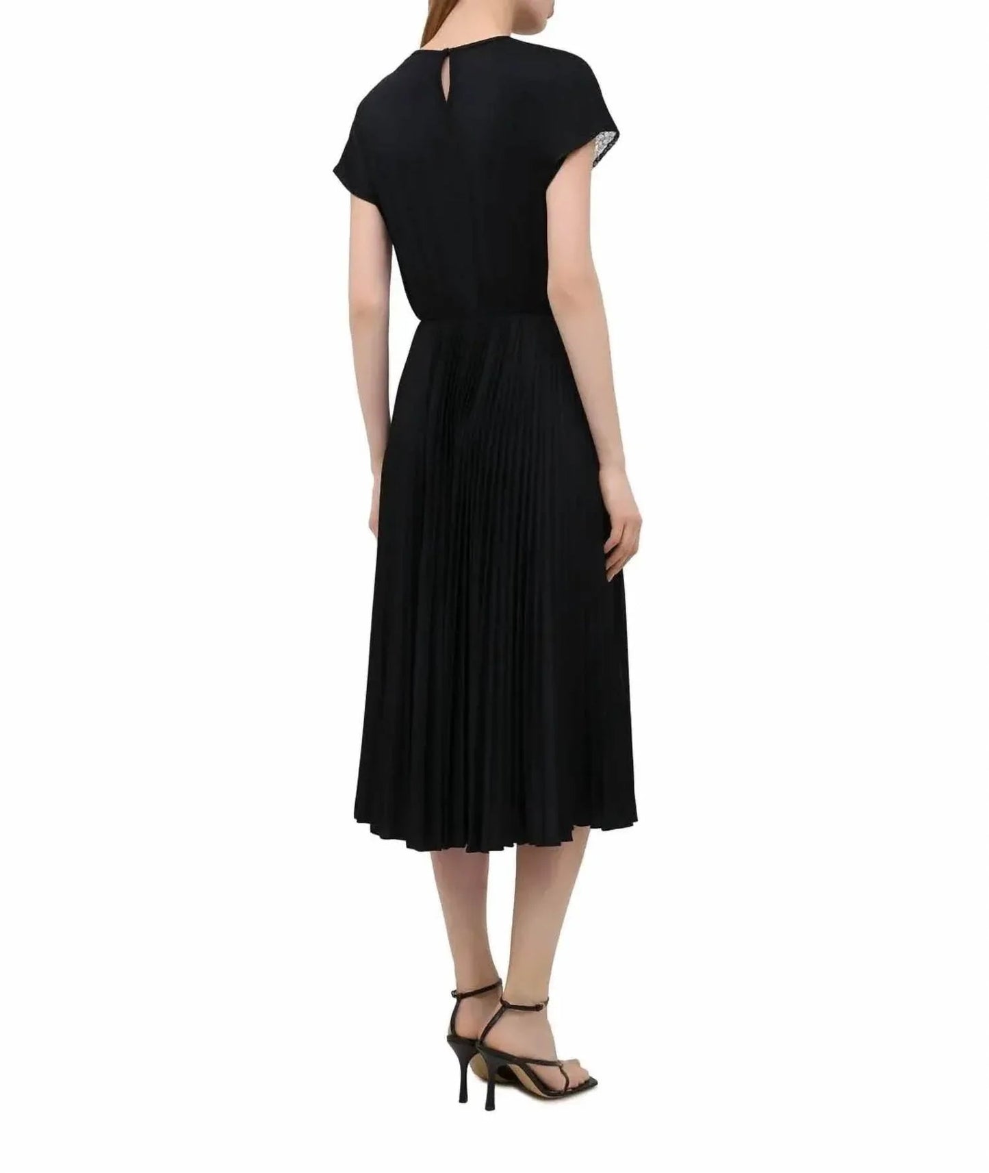 Midikleid mit Spitzendetail