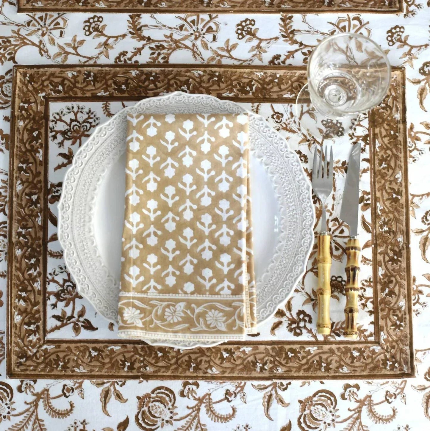 Lilibet Mocha Placemats — Set Of Four