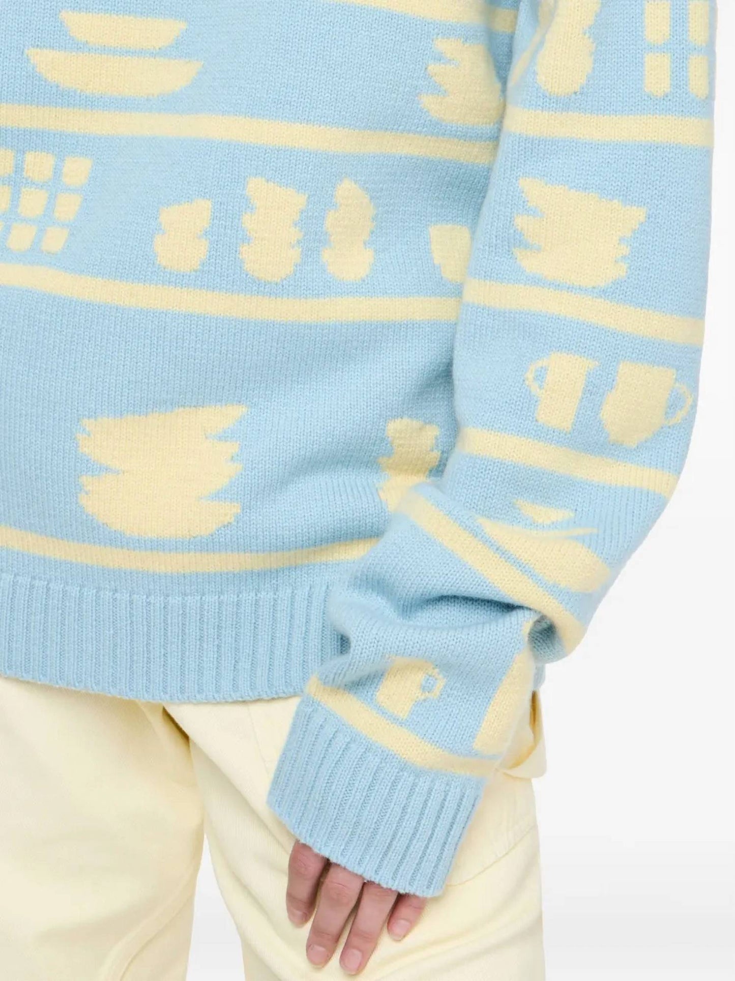 Pullover mit Geschirr-Jacquardmuster