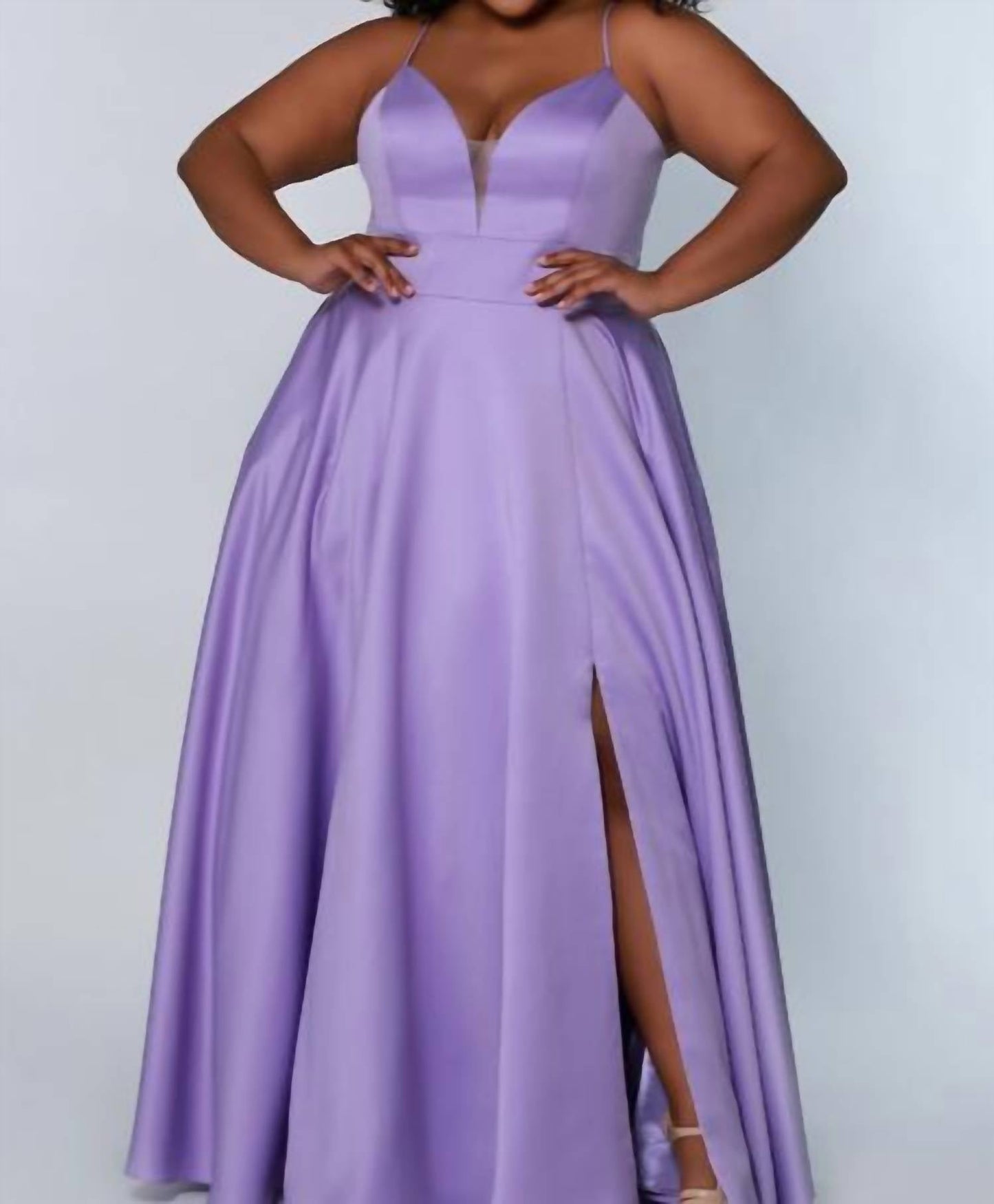 Sleeveless Satin Gown