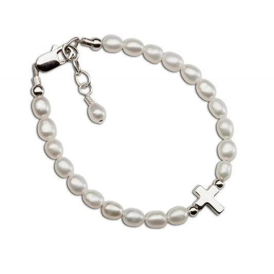 Baby Amelia Sterling Silver And Pearl Bracelet