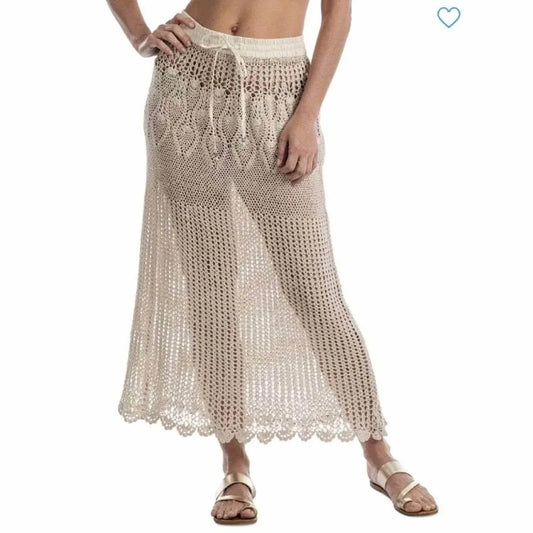 Crochet Drawstring Maxi Skirt