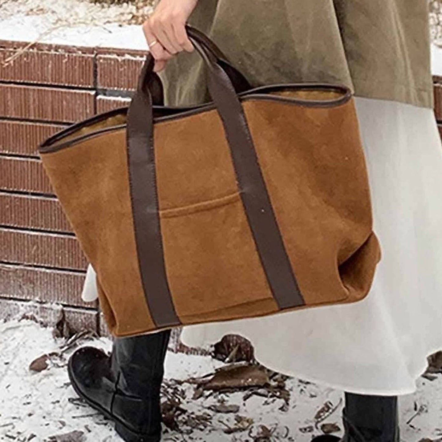 Damen Slouchy Tote Große Tasche