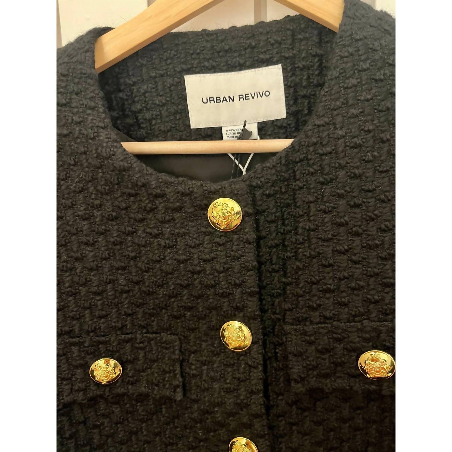 Tweed-Blazer mit langen Ärmeln
