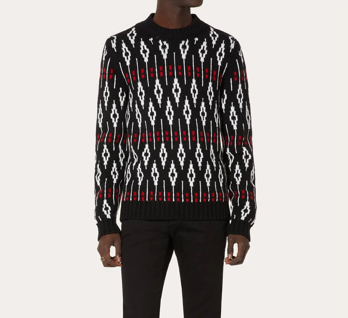 Pullover mit geometrischem Muster und Rundhalsausschnitt