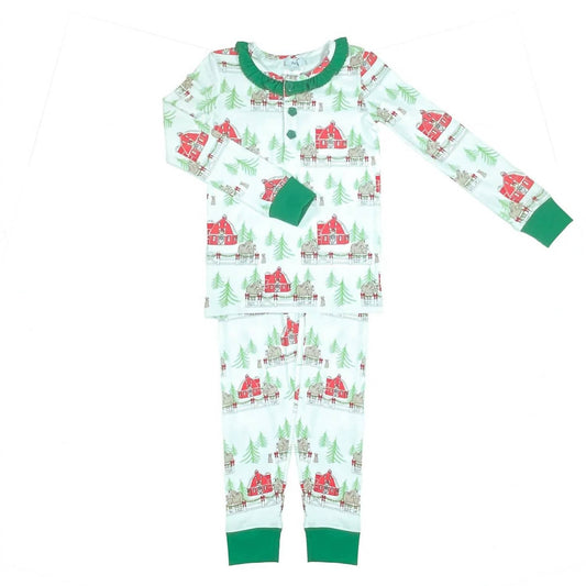 Girl's Christmas Farm Pajamas