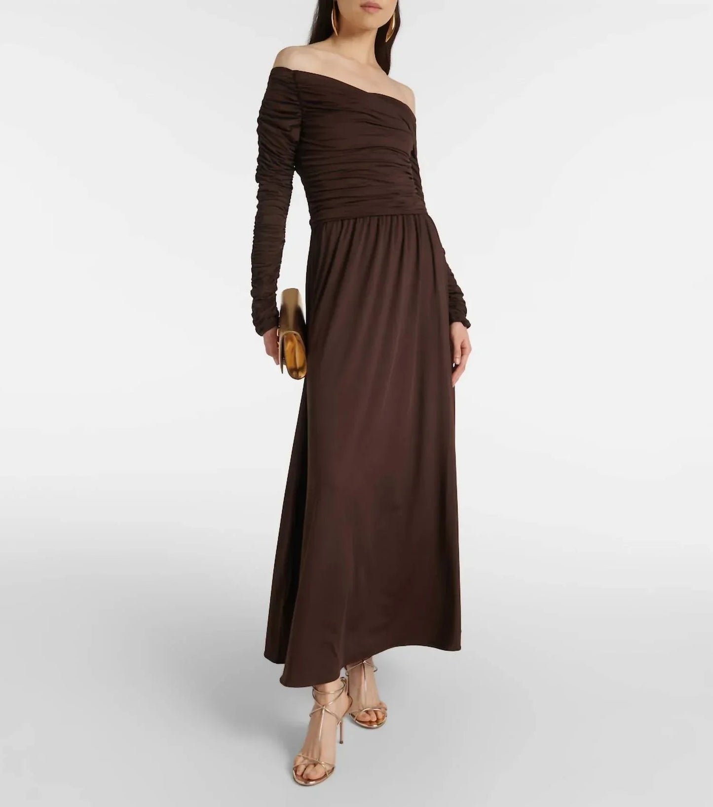 Charlotte Off-shoulder Jersey Maxi Dress