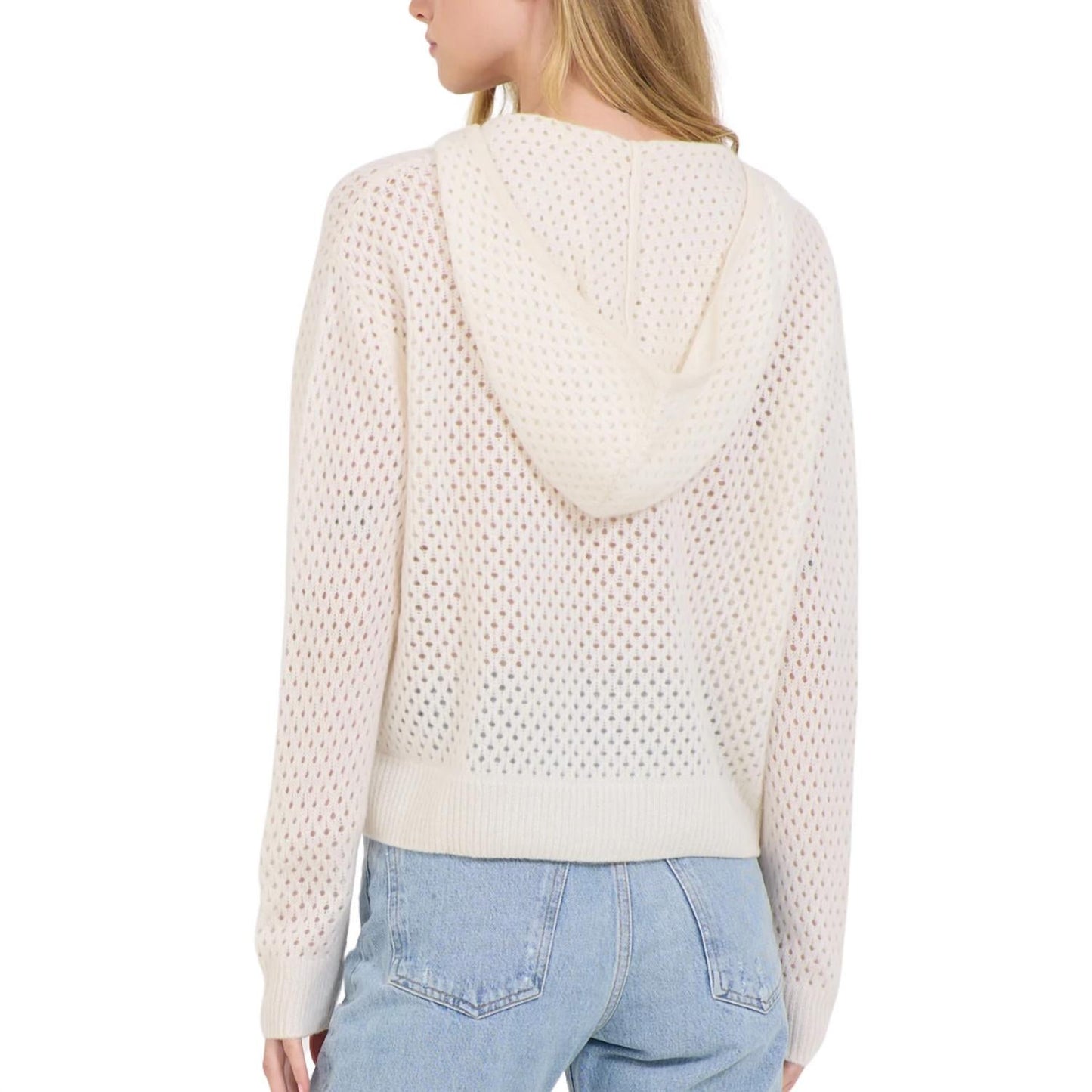 Fox Cashmere-Mesh-Hoodie