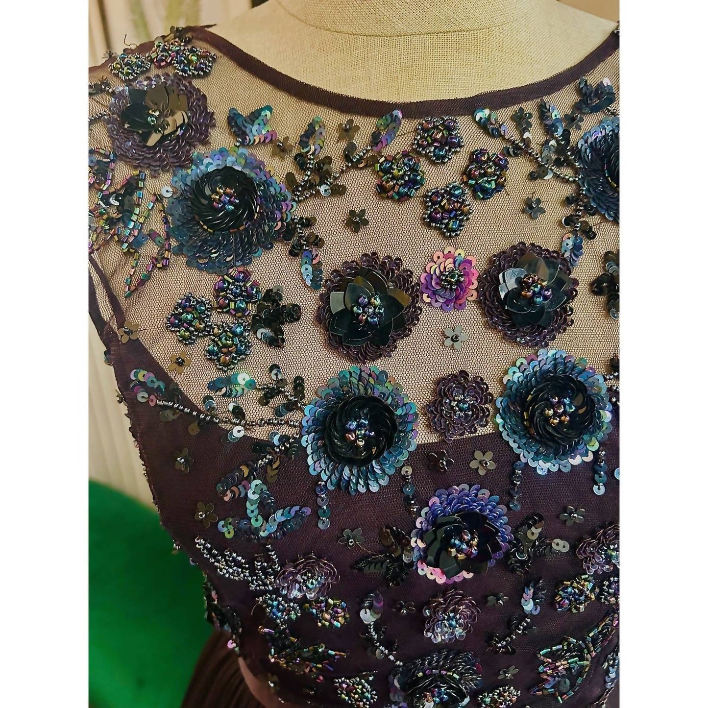 Beaded Mariel Sequin Maxi Dress