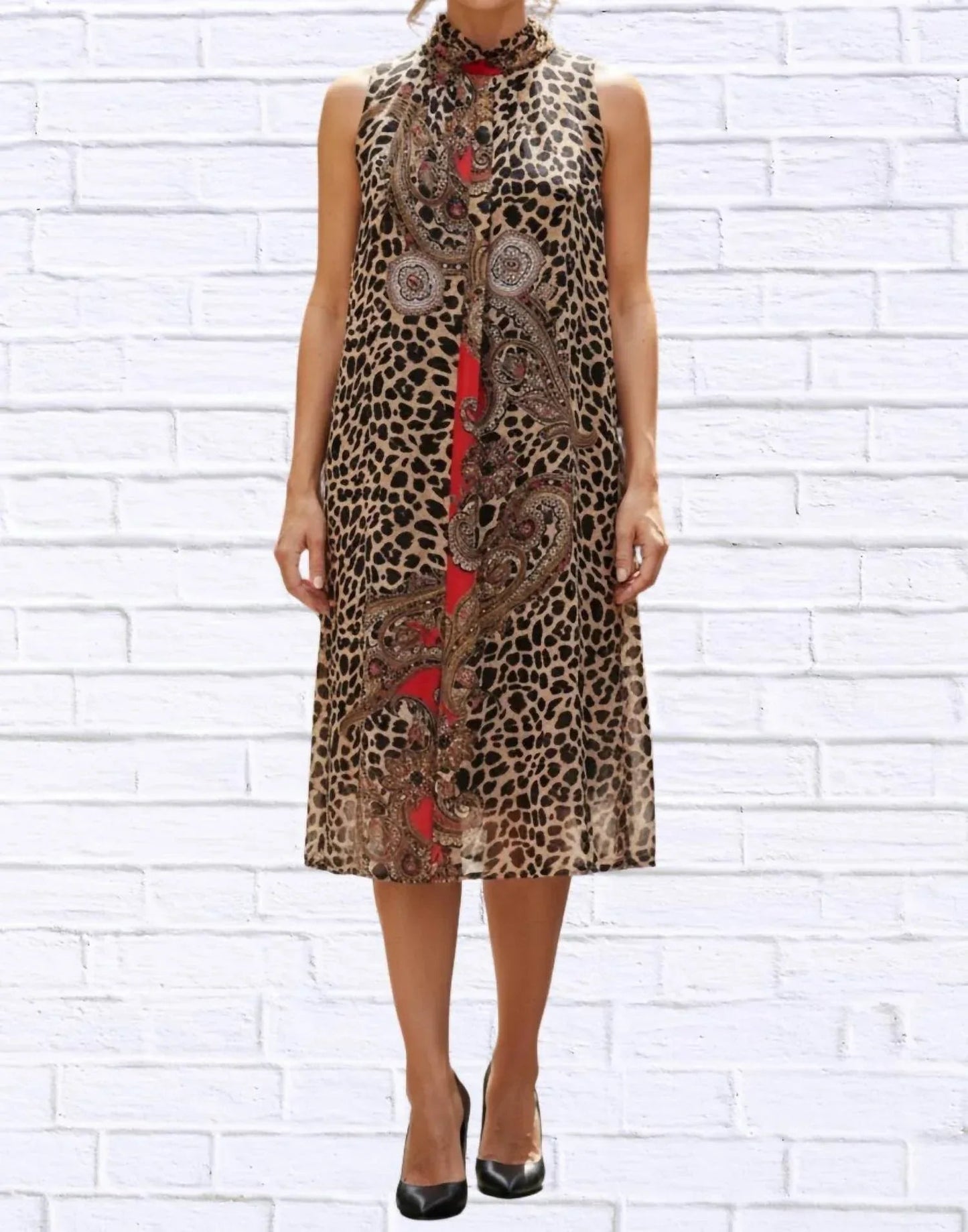 Print Sleeveless Maxi Dress