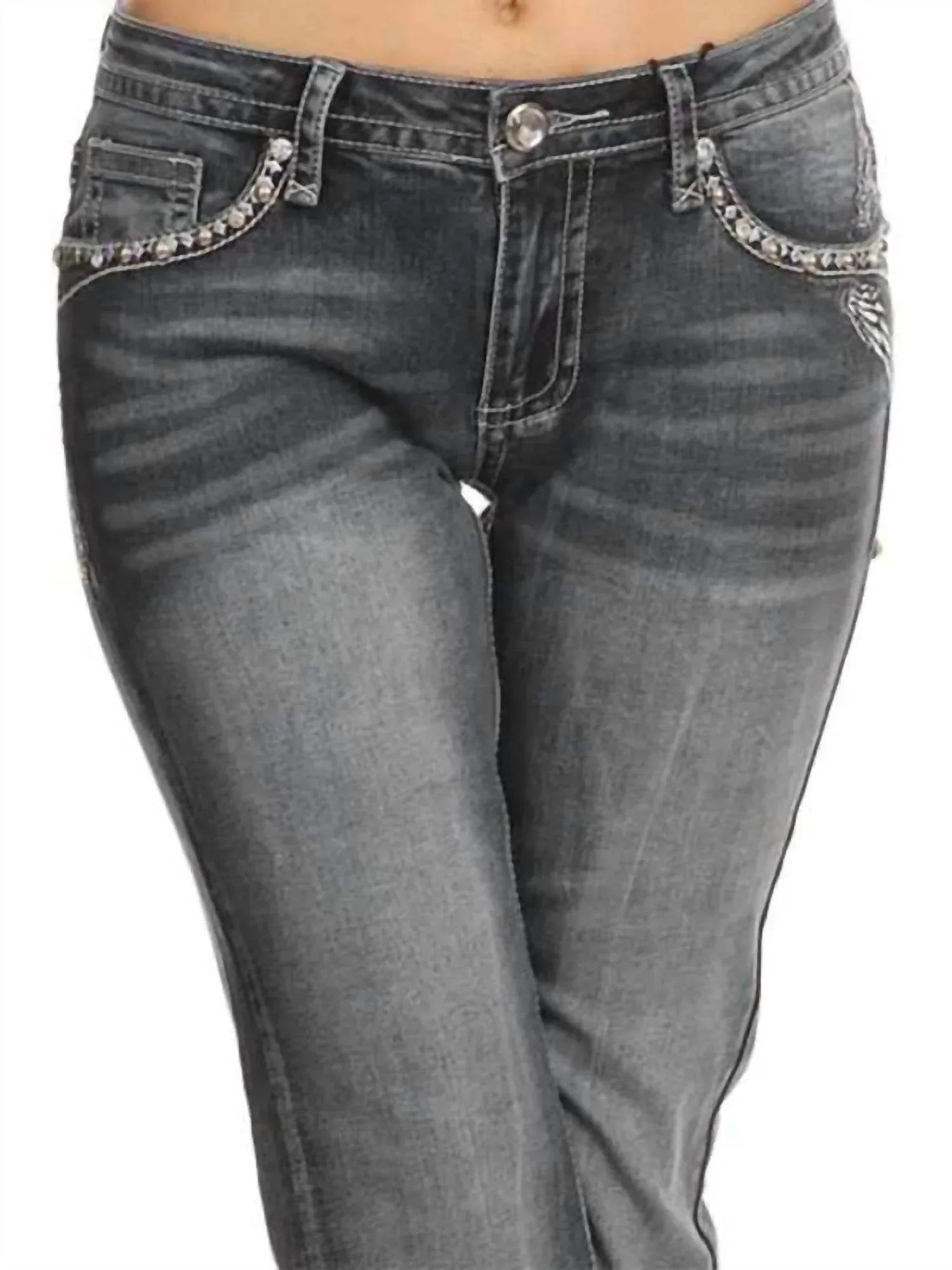 Naughty Too Distressed Skull Jean