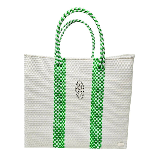 Women's Medium Woven Striped Regular Strap Tote Bag