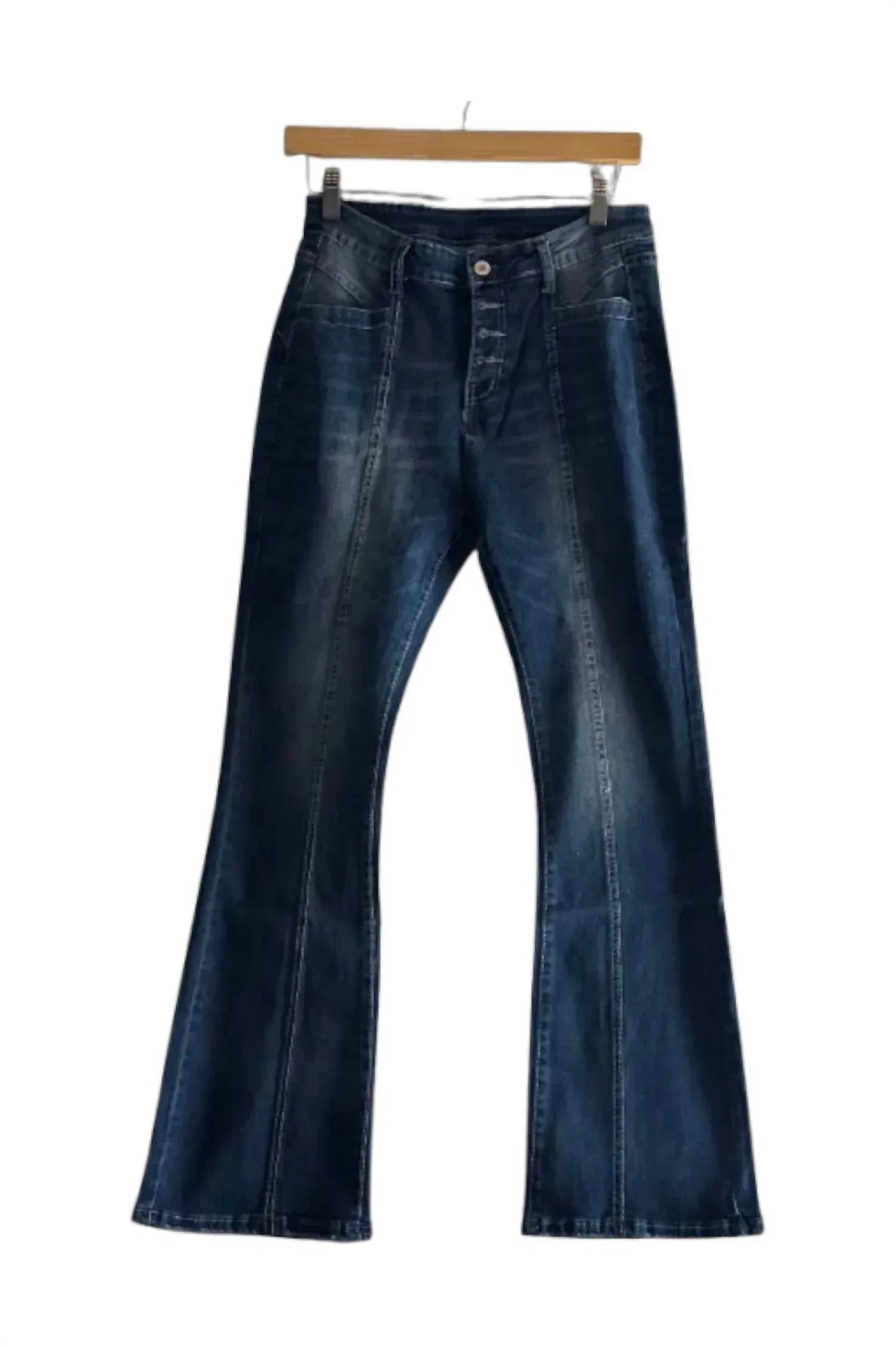 Damen Jeans mit hoher Taille und ausgestelltem Bein