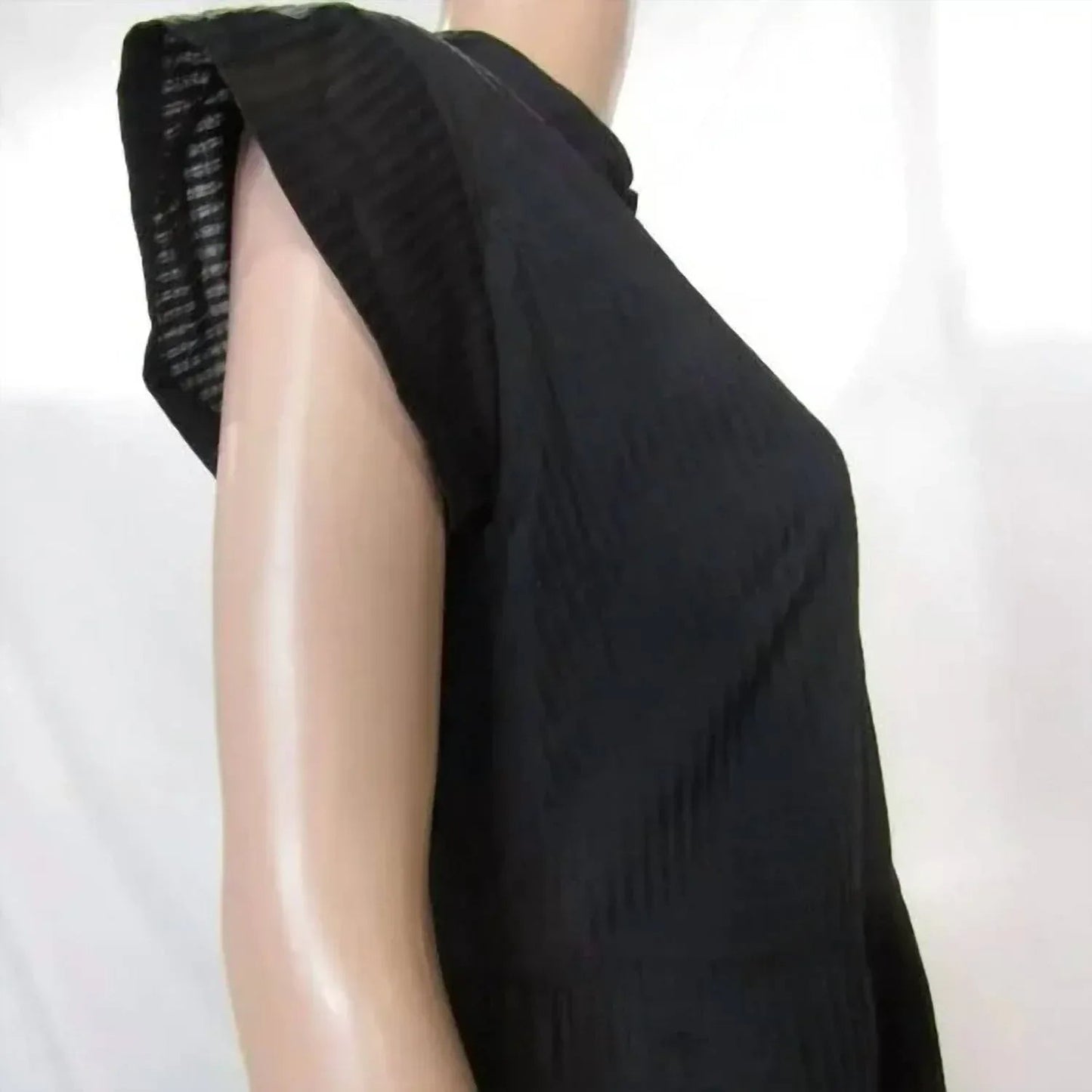 Damen asymmetrisches kurzärmliges Kleid mit Knöpfen