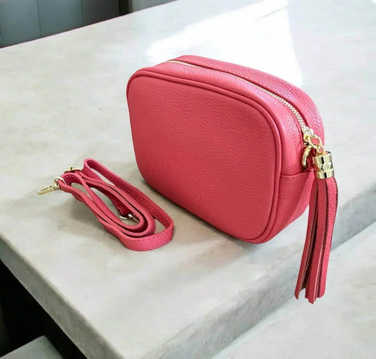 Women's Leather Camera Style Crossbody Bag